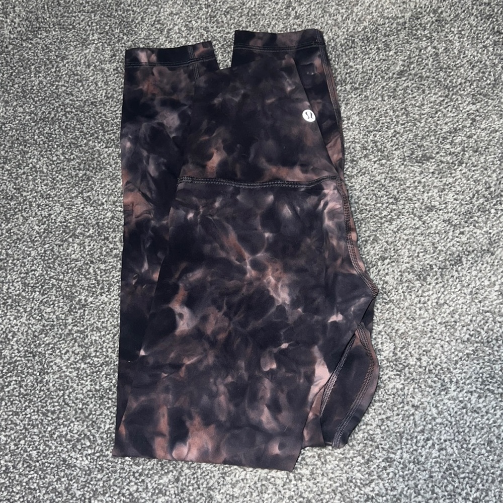 Lululemon Align 25” Diamond Dye Graphite Grey Pink Pastel size 0